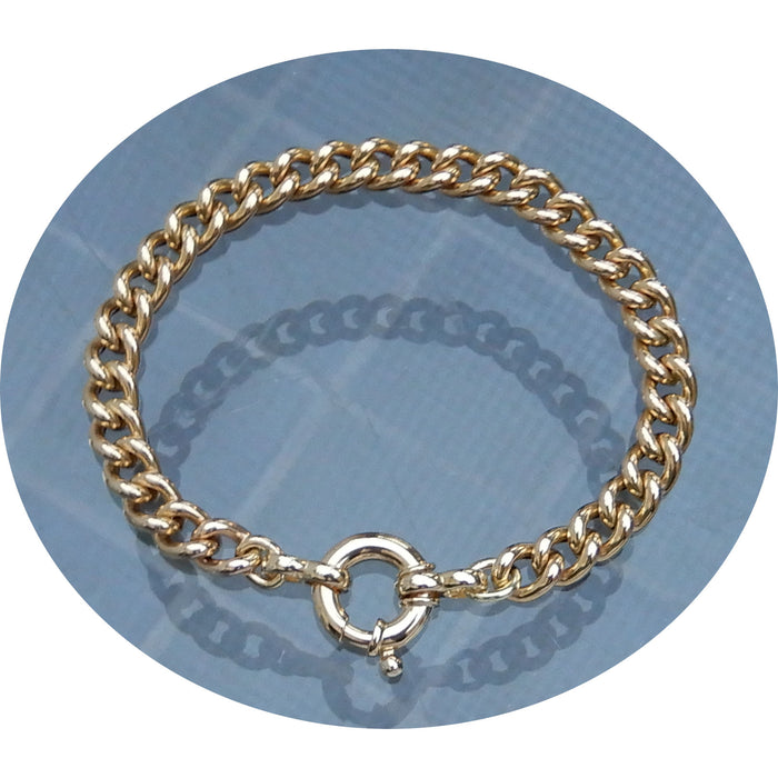 Armband, Gourmette, 14K Geelgoud