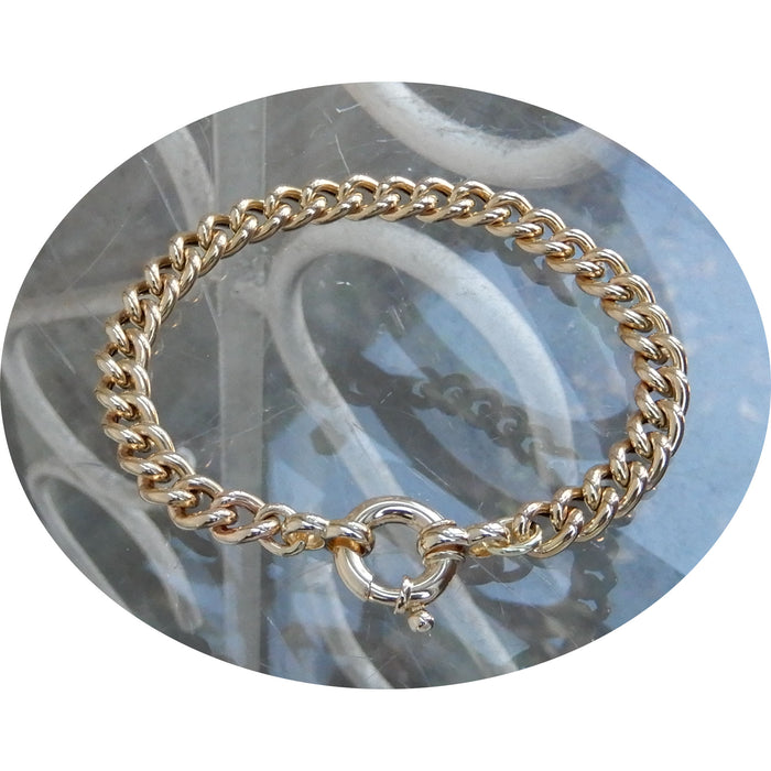 Armband, Gourmette, 14K Geelgoud