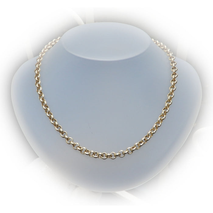 Schakelcollier, Jasseron, 14krt Goud