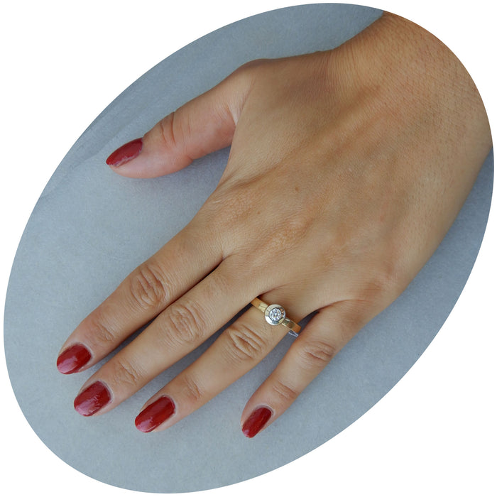 Ring, Solitair, 0,30 ct., 14K Goud