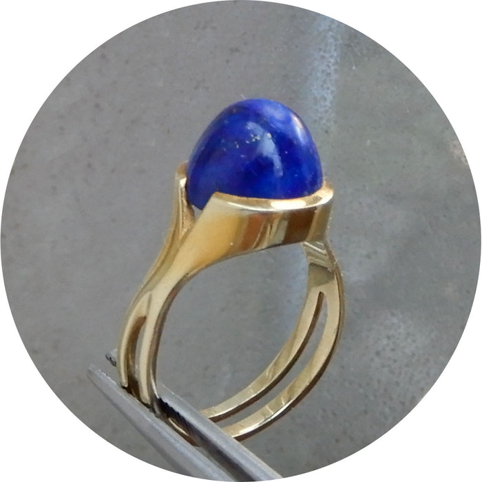 Ring, Lapis Lazuli, 14K Goud